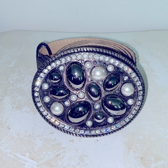 Batte il Cuore Python 🐍 Skin belt stones/crystals buckle made in Italy 🇮🇹‌ - Picture 1 of 5